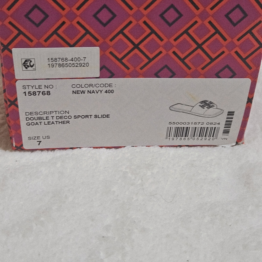 Tory Burch Dark Blue Sandals with Silver Details - Picture 7 of 8